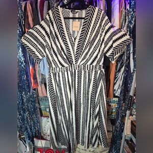 #0539 18/20 NWT BLOOMCHIC Maxi Dress 2 Front Slits VNeck 25ptp 52.5Long 21-28Wst